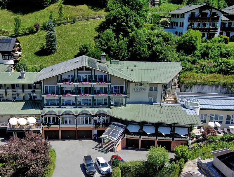 Alpenhotel Fischer Schönau am Königssee Luftaufnahme